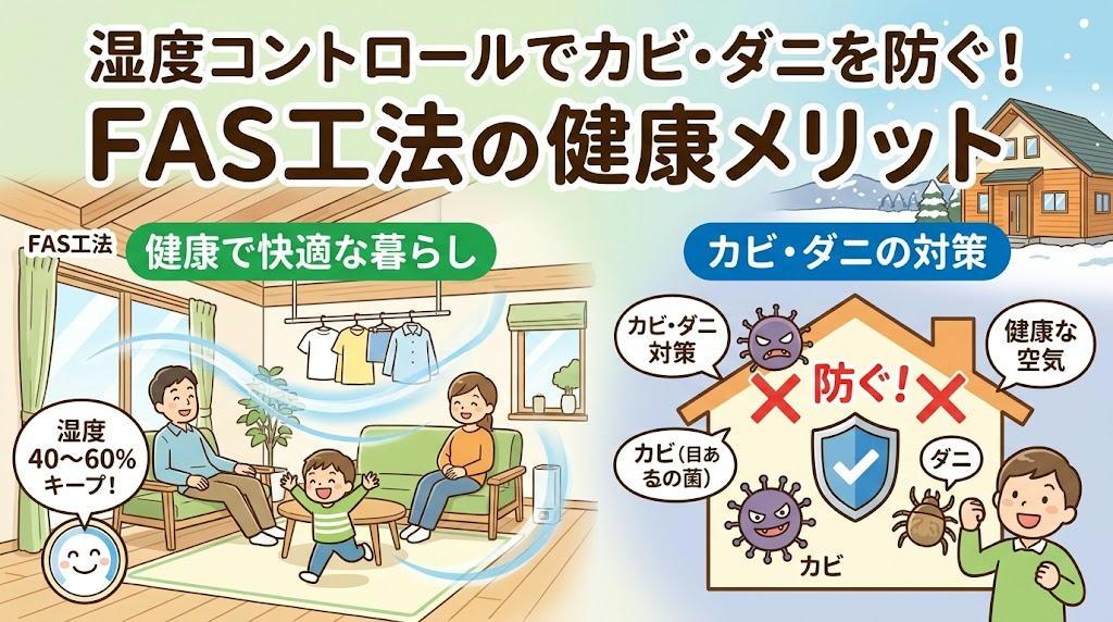 湿度コントロールでカビ・ダニを防ぐ！FAS工法の健康メリット